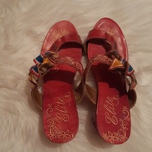 Wedge Red Sandals